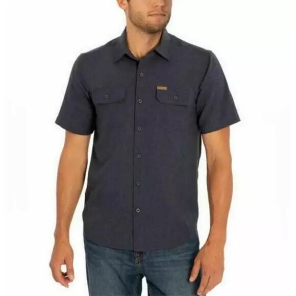 Orvis Men's Button Shirt Size Large Blue Semi-Casual Short Sleeve - Picture 1 of 15